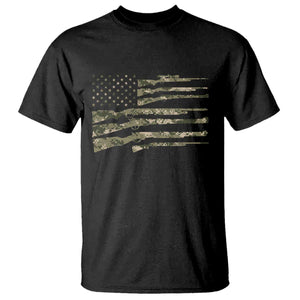 Hunting Guns Vintage Camo American Flag T Shirt - Print Your Wear