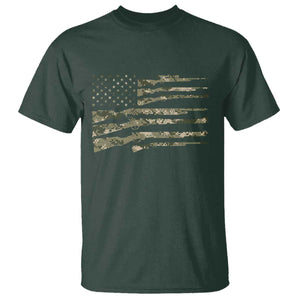 Hunting Guns Vintage Camo American Flag T Shirt - Print Your Wear