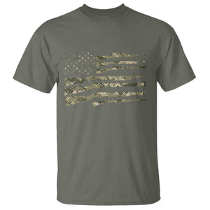 Hunting Guns Vintage Camo American Flag T Shirt - Print Your Wear