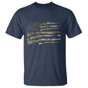 Hunting Guns Vintage Camo American Flag T Shirt - Print Your Wear