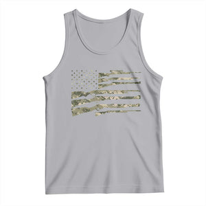 Hunting Guns Vintage Camo American Flag Tank Top TS11 Athletic Heather Print Your Wear