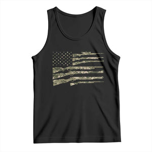 Hunting Guns Vintage Camo American Flag Tank Top TS11 Black Print Your Wear