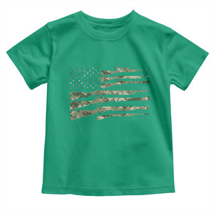 Hunting Guns Vintage Camo American Flag Toddler T Shirt TS11 Irish Green Print Your Wear