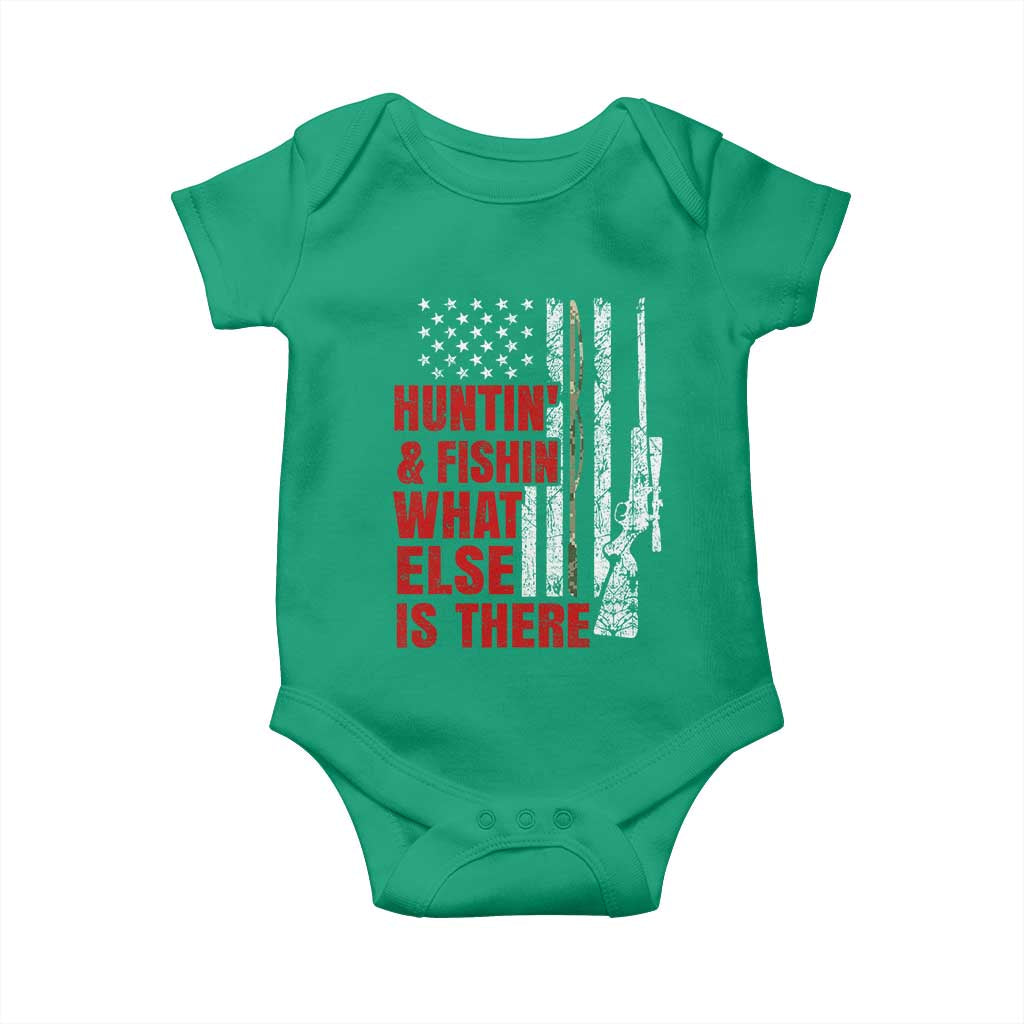 Hunting And Fishing What Else Is There Baby Onesie Vintage American Flag TS11 Irish Green Print Your Wear