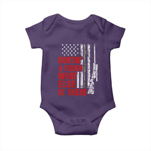 Hunting And Fishing What Else Is There Baby Onesie Vintage American Flag TS11 Purple Print Your Wear