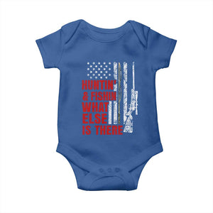 Hunting And Fishing What Else Is There Baby Onesie Vintage American Flag TS11 Royal Blue Print Your Wear