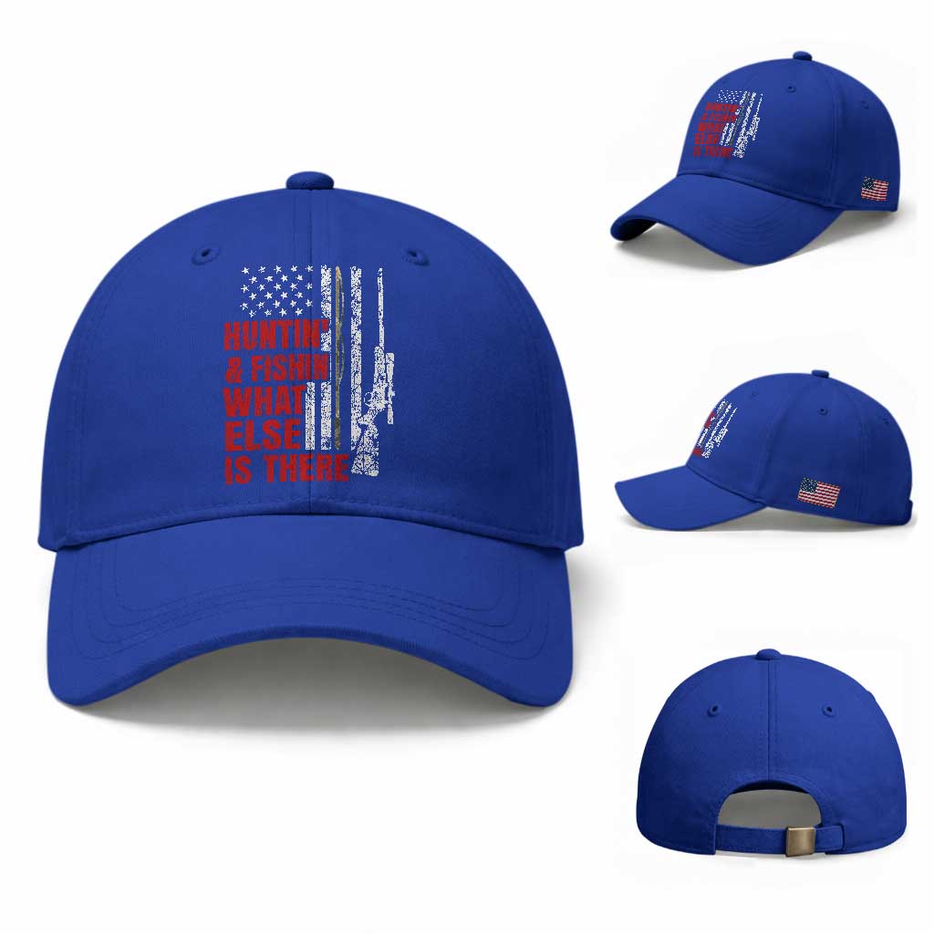 Hunting And Fishing What Else Is There Baseball Cap Vintage American Flag TS11 Baseball Cap Universal Fit Royal Blue Print Your Wear