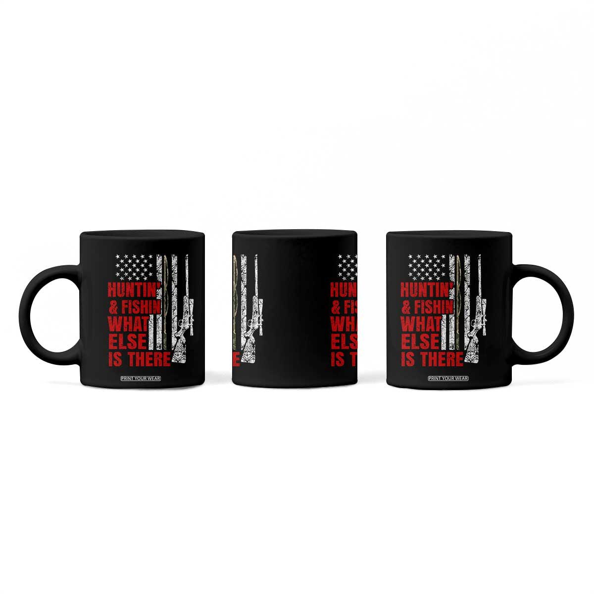 Hunting And Fishing What Else Is There Coffee Mug Vintage American Flag TS11 Print Your Wear