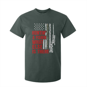 Hunting And Fishing What Else Is There T Shirt For Kid Vintage American Flag TS11 Dark Forest Green Print Your Wear