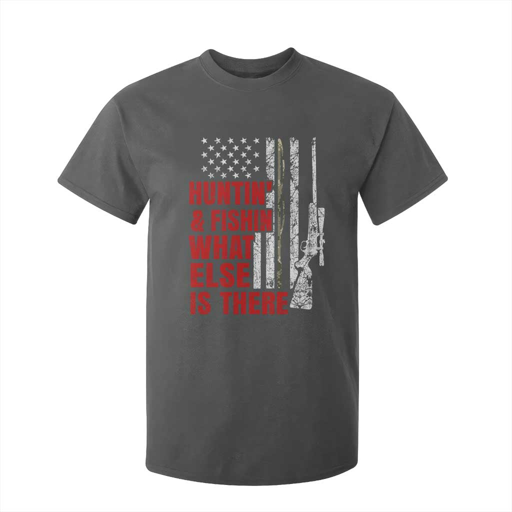 Hunting And Fishing What Else Is There T Shirt For Kid Vintage American Flag TS11 Dark Heather Print Your Wear
