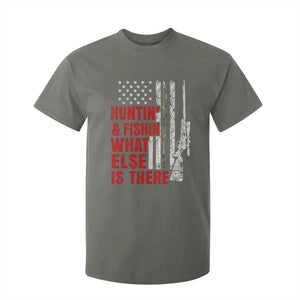 Hunting And Fishing What Else Is There T Shirt For Kid Vintage American Flag TS11 Military Green Print Your Wear