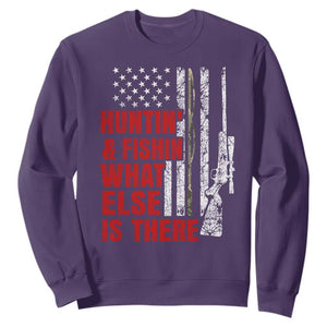 Hunting And Fishing What Else Is There Sweatshirt Vintage American Flag TS11 Purple Print Your Wear