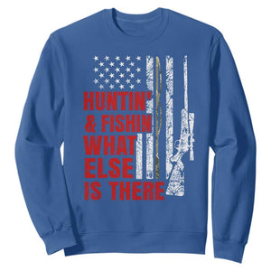 Hunting And Fishing What Else Is There Sweatshirt Vintage American Flag TS11 Royal Blue Print Your Wear
