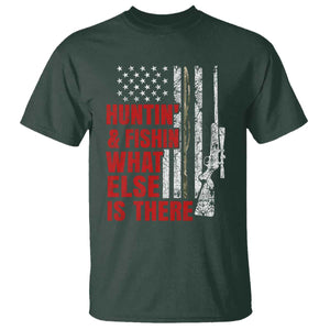 Hunting And Fishing What Else Is There T Shirt Vintage American Flag TS11 Dark Forest Green Print Your Wear