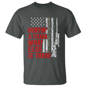 Hunting And Fishing What Else Is There T Shirt Vintage American Flag TS11 Dark Heather Print Your Wear