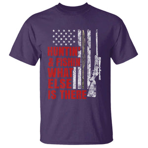 Hunting And Fishing What Else Is There T Shirt Vintage American Flag TS11 Purple Print Your Wear