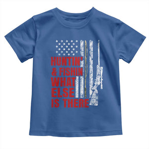 Hunting And Fishing What Else Is There Toddler T Shirt Vintage American Flag TS11 Royal Blue Print Your Wear