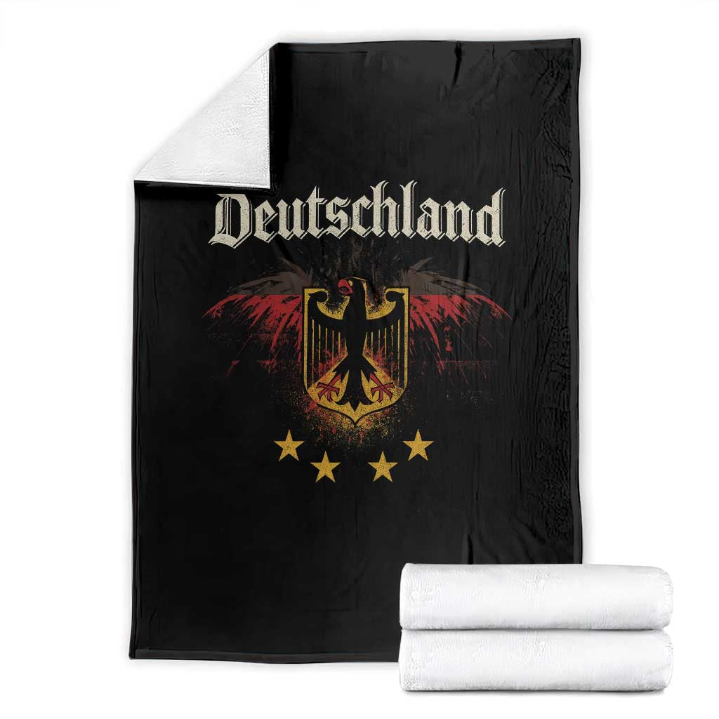 Deutschland German Heritage Pride Throw Blanket Bundesadler Coat of Arms Star TS11 Black Print Your Wear