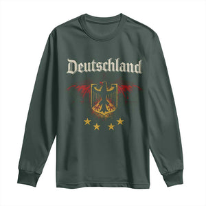 Deutschland German Heritage Pride Long Sleeve Shirt Bundesadler Coat of Arms Star TS11 Dark Forest Green Print Your Wear