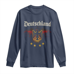 Deutschland German Heritage Pride Long Sleeve Shirt Bundesadler Coat of Arms Star TS11 Navy Print Your Wear