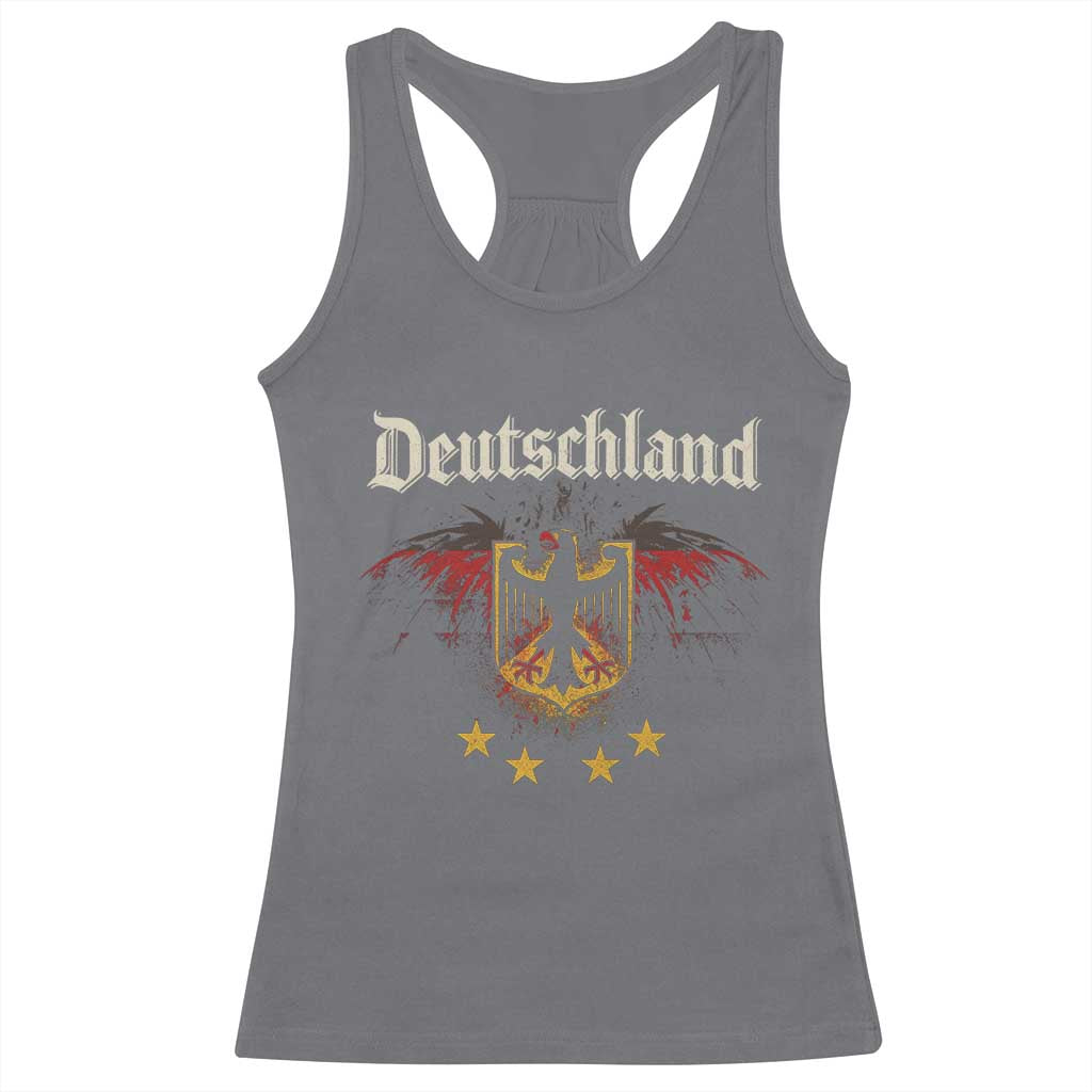 Deutschland German Heritage Pride Racerback Tank Top Bundesadler Coat of Arms Star TS11 Charcoal Print Your Wear