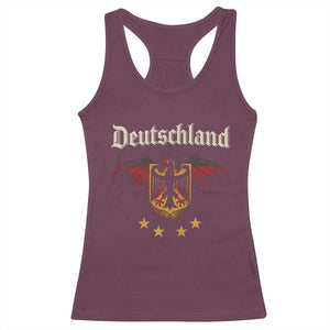 Deutschland German Heritage Pride Racerback Tank Top Bundesadler Coat of Arms Star TS11 Maroon Print Your Wear