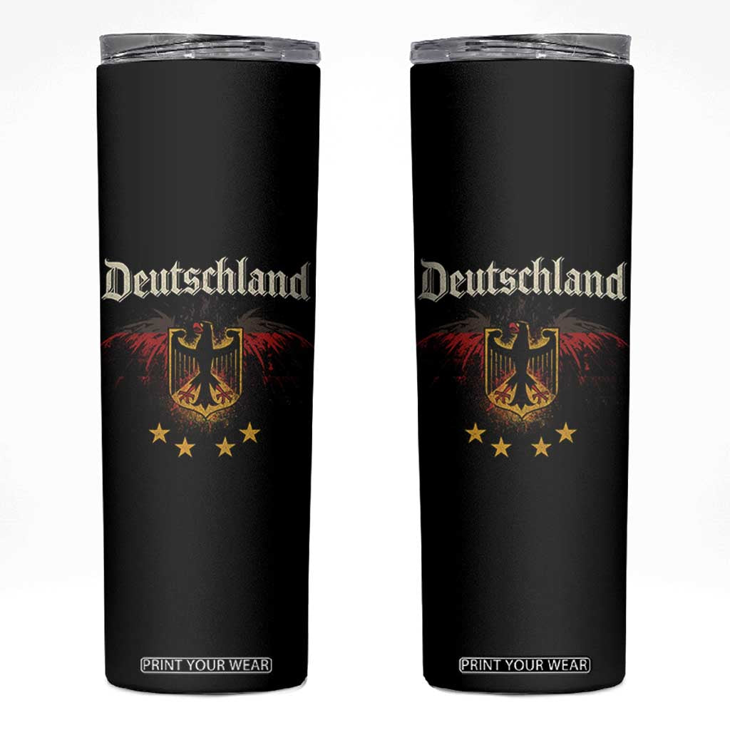 Deutschland German Heritage Pride Skinny Tumbler Bundesadler Coat of Arms Star TS11 Black Print Your Wear