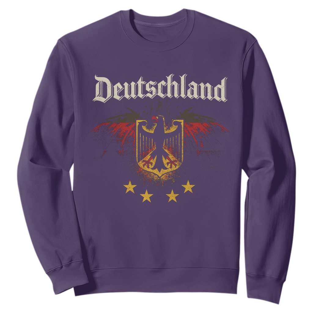 Deutschland German Heritage Pride Sweatshirt Bundesadler Coat of Arms Star TS11 Purple Print Your Wear