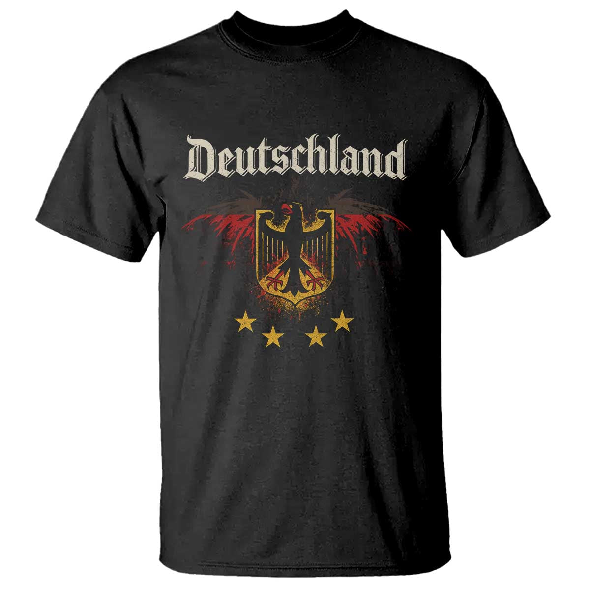 Deutschland German Heritage Pride T Shirt Bundesadler Coat of Arms Star TS11 Black Print Your Wear