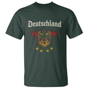 Deutschland German Heritage Pride T Shirt Bundesadler Coat of Arms Star TS11 Dark Forest Green Print Your Wear
