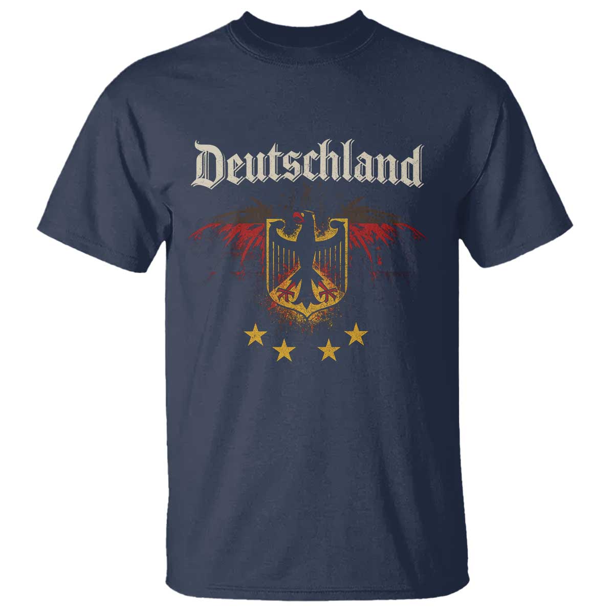 Deutschland German Heritage Pride T Shirt Bundesadler Coat of Arms Star TS11 Navy Print Your Wear