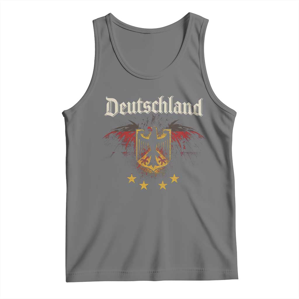 Deutschland German Heritage Pride Tank Top Bundesadler Coat of Arms Star TS11 Black Heather Print Your Wear