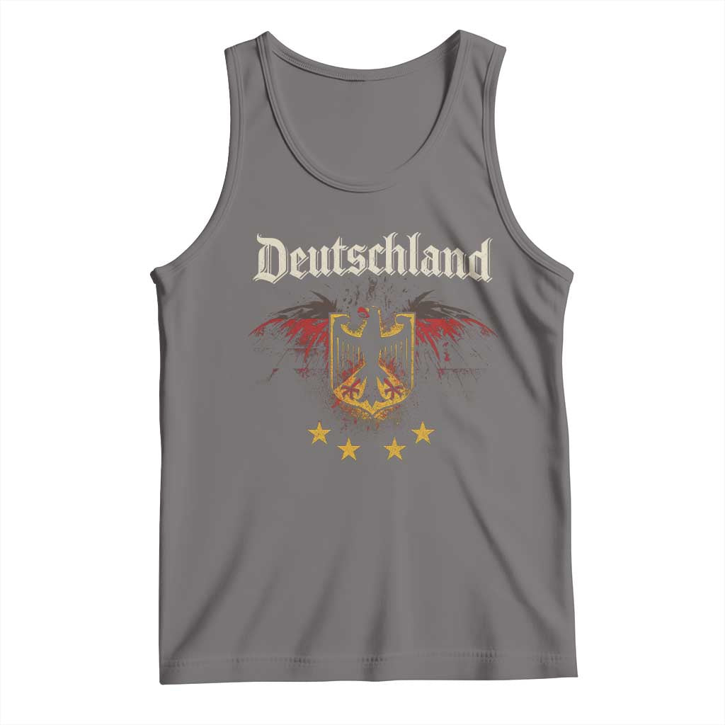 Deutschland German Heritage Pride Tank Top Bundesadler Coat of Arms Star TS11 Deep Heather Print Your Wear