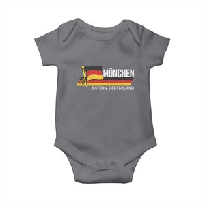 Munchen Bayern German Heritage Pride Germany Flag Baby Onesie TS11 Charcoal Print Your Wear