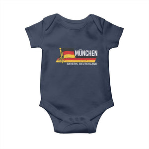 Munchen Bayern German Heritage Pride Germany Flag Baby Onesie TS11 Navy Print Your Wear