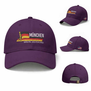 Munchen Bayern German Heritage Pride Germany Flag Baseball Cap - TS11 Baseball Cap Universal Fit Purple Print Your Wear