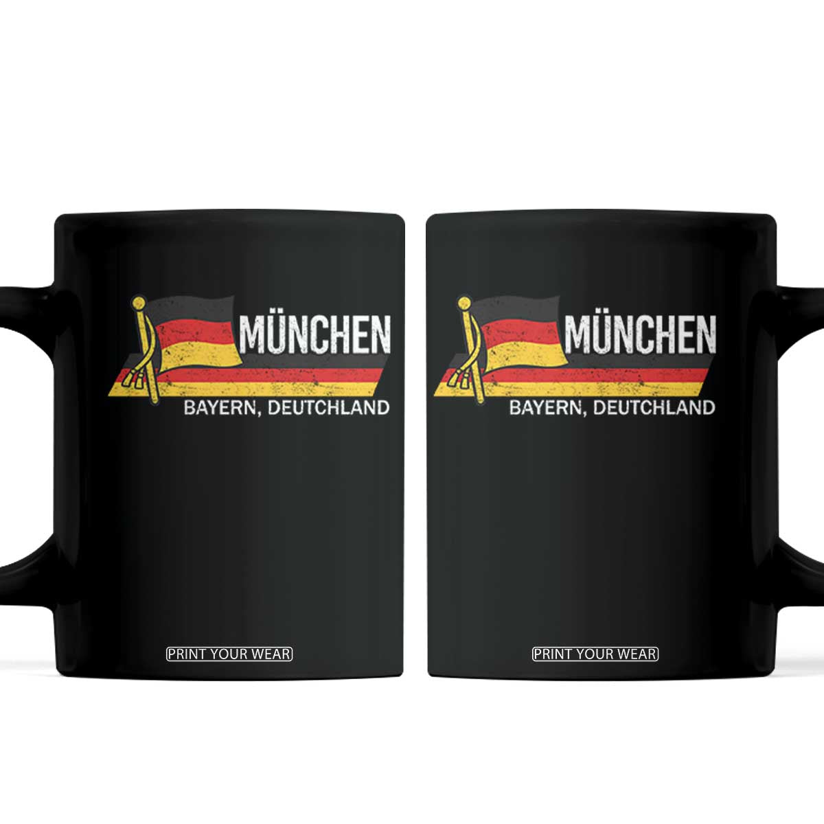 Munchen Bayern German Heritage Pride Germany Flag Coffee Mug TS11 Black Print Your Wear