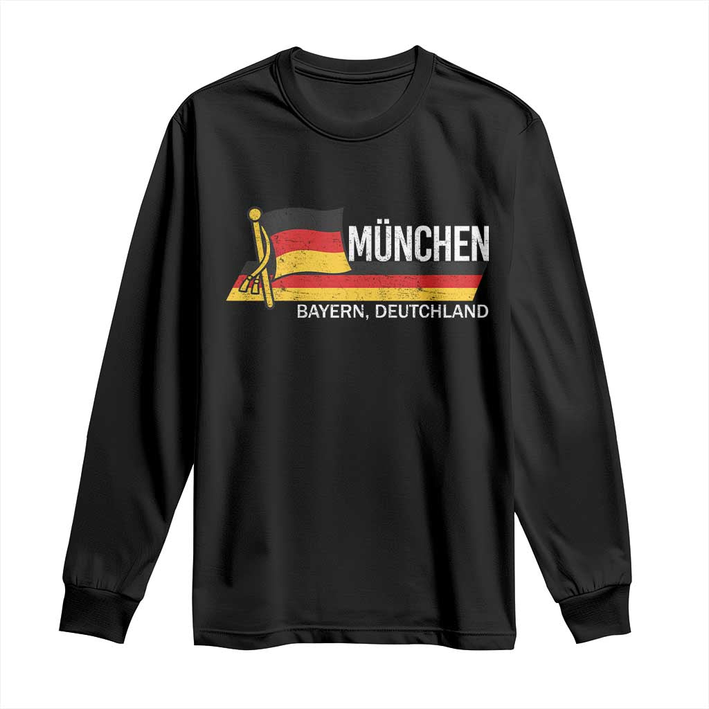 Munchen Bayern German Heritage Pride Germany Flag Long Sleeve Shirt TS11 Black Print Your Wear
