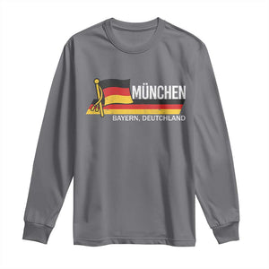 Munchen Bayern German Heritage Pride Germany Flag Long Sleeve Shirt TS11 Charcoal Print Your Wear