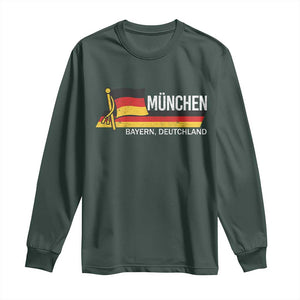 Munchen Bayern German Heritage Pride Germany Flag Long Sleeve Shirt TS11 Dark Forest Green Print Your Wear