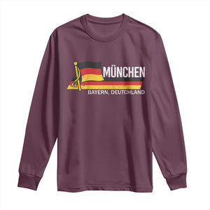 Munchen Bayern German Heritage Pride Germany Flag Long Sleeve Shirt TS11 Maroon Print Your Wear
