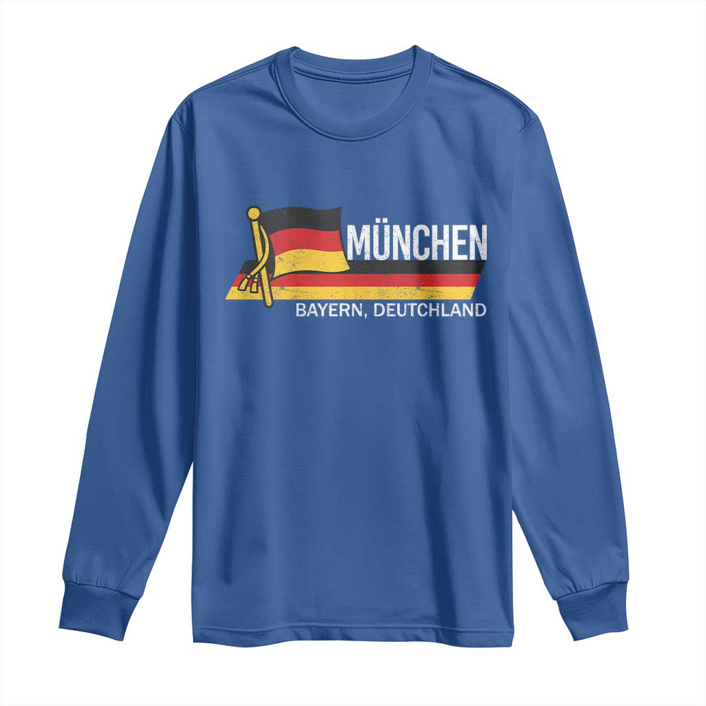 Munchen Bayern German Heritage Pride Germany Flag Long Sleeve Shirt TS11 Royal Blue Print Your Wear