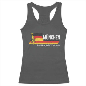 Munchen Bayern German Heritage Pride Germany Flag Racerback Tank Top TS11 Dark Heather Print Your Wear