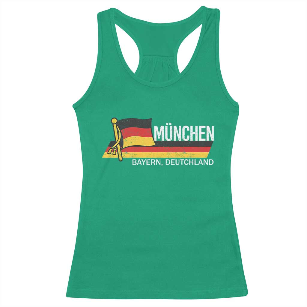 Munchen Bayern German Heritage Pride Germany Flag Racerback Tank Top TS11 Irish Green Print Your Wear
