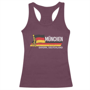 Munchen Bayern German Heritage Pride Germany Flag Racerback Tank Top TS11 Maroon Print Your Wear