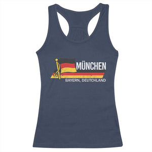 Munchen Bayern German Heritage Pride Germany Flag Racerback Tank Top TS11 Navy Print Your Wear
