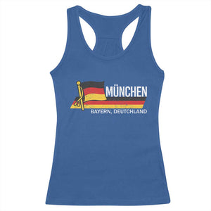 Munchen Bayern German Heritage Pride Germany Flag Racerback Tank Top TS11 Royal Blue Print Your Wear