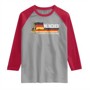 Munchen Bayern German Heritage Pride Germany Flag Raglan Shirt TS11 Sport Gray Red Print Your Wear