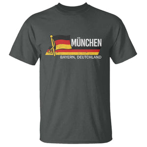 Munchen Bayern German Heritage Pride Germany Flag T Shirt TS11 Dark Heather Print Your Wear