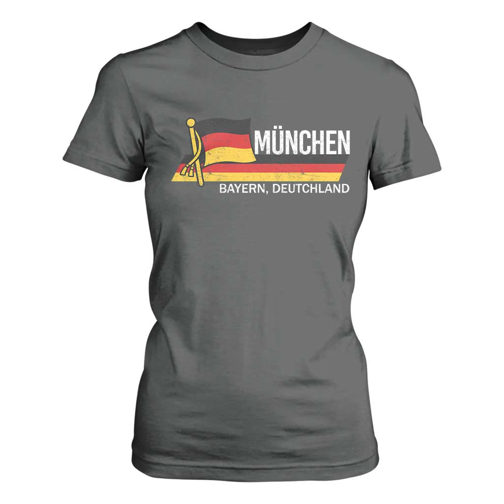Munchen Bayern German Heritage Pride Germany Flag T Shirt For Women TS11 Dark Heather Print Your Wear